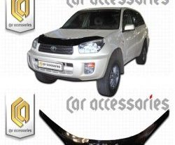 2 059 р. Дефлектор капота CA-Plastic  Toyota RAV4  CA20 (2000-2005) (Classic черный, Без надписи)  с доставкой в г. Санкт‑Петербург. Увеличить фотографию 1