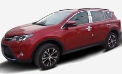 13 849 р. Накладки на стойки дверей СТ Toyota RAV4 XA40 5 дв. дорестайлинг (2012-2015) (Неокрашенные)  с доставкой в г. Санкт‑Петербург. Увеличить фотографию 3