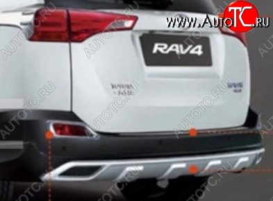 13 299 р. Накладка на задний бампер CT v3 Toyota RAV4 XA40 5 дв. дорестайлинг (2012-2015) (Неокрашенная)  с доставкой в г. Санкт‑Петербург