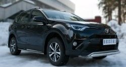 15 999 р. Защита переднего бампера (Ø75х42 мм, нержавейка) Russtal Toyota RAV4 XA40 5 дв. рестайлинг (2015-2019)  с доставкой в г. Санкт‑Петербург. Увеличить фотографию 4