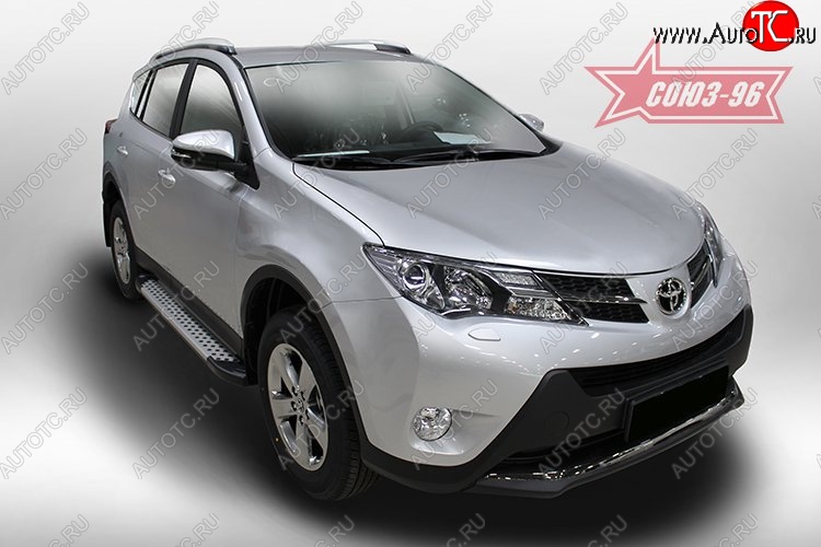 9 089 р. Пороги из алюминиевого профиля Souz-96 Toyota RAV4 XA40 5 дв. дорестайлинг (2012-2015)  с доставкой в г. Санкт‑Петербург