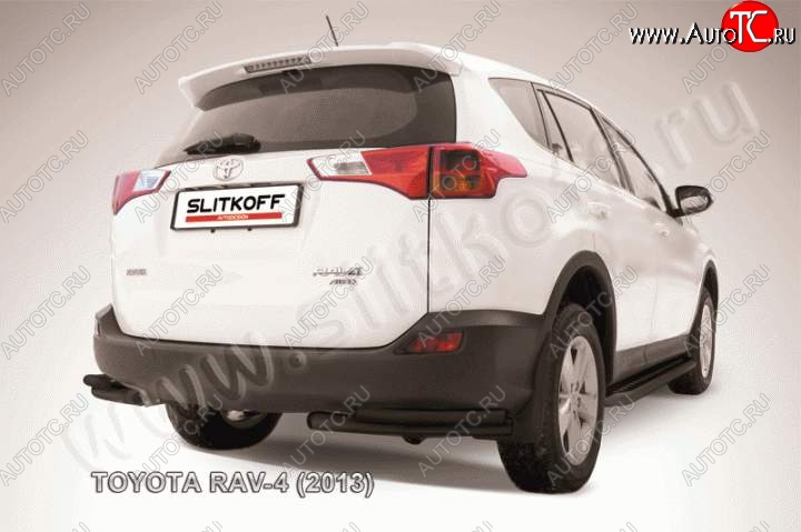 5 899 р. Уголки d57+d42 двойные  Toyota RAV4  XA40 (2012-2015) 5 дв. дорестайлинг (Цвет: серебристый)  с доставкой в г. Санкт‑Петербург