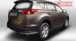 Защита заднего бампера из боковых уголков Souz-96 (d42) Toyota RAV4 XA40 5 дв. дорестайлинг (2012-2015)