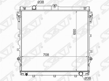 10 999 р. Радиатор двигателя SAT  Toyota Sequoia - Tundra  XK50  с доставкой в г. Санкт‑Петербург. Увеличить фотографию 1