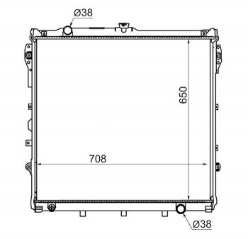 Радиатор двигателя SAT Toyota Sequoia XK60 дорестайлинг (2007-2017)