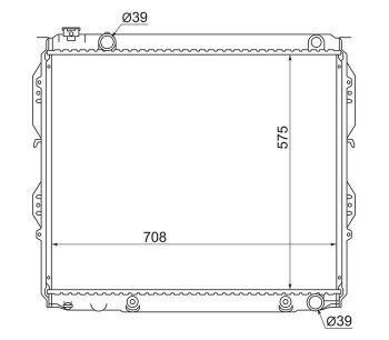 Радиатор двигателя SAT Toyota Tundra XK30,XK40  дорестайлинг (1999-2002)