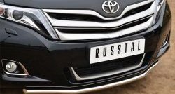 13 799 р. Одинарная защита переднего бампера диаметром 42 мм Russtal Toyota Venza GV10 рестайлинг (2012-2016)  с доставкой в г. Санкт‑Петербург. Увеличить фотографию 2