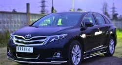 17 849 р. Защита переднего бампера (2 трубыØ42 мм, нержавейка) Russtal Toyota Venza GV10 рестайлинг (2012-2016)  с доставкой в г. Санкт‑Петербург. Увеличить фотографию 3