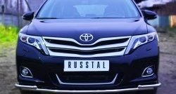 17 849 р. Защита переднего бампера (2 трубыØ42 мм, нержавейка) Russtal Toyota Venza GV10 рестайлинг (2012-2016)  с доставкой в г. Санкт‑Петербург. Увеличить фотографию 1