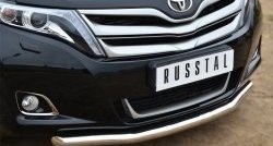 14 399 р. Одинарная защита переднего бампера диаметром 63 мм Russtal Toyota Venza GV10 рестайлинг (2012-2016)  с доставкой в г. Санкт‑Петербург. Увеличить фотографию 2