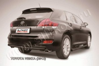 6 949 р. Защита задняя Slitkoff Toyota Venza GV10 рестайлинг (2012-2016) (Цвет: серебристый)  с доставкой в г. Санкт‑Петербург. Увеличить фотографию 1