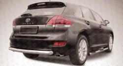 11 349 р. Защита заднего бампера из трубы диаметром 76 мм (рестайлинг) Slitkoff  Toyota Venza  GV10 (2012-2016) рестайлинг (Цвет: нержавеющая полированная сталь)  с доставкой в г. Санкт‑Петербург. Увеличить фотографию 1