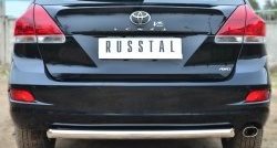 Одинарная защита заднего бампера из трубы диаметром 63 мм Russtal Toyota Venza GV10 рестайлинг (2012-2016)