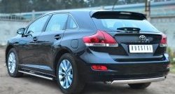 16 849 р. Защита заднего бампера (Ø75x42 мм, нержавейка) Russtal Toyota Venza GV10 рестайлинг (2012-2016)  с доставкой в г. Санкт‑Петербург. Увеличить фотографию 3