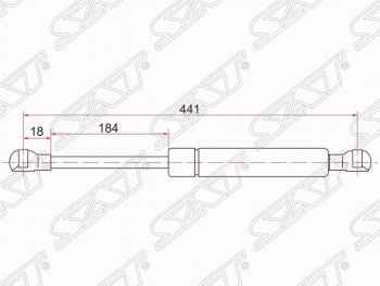 889 р. Газовый упор крышки багажника SAT  Toyota Wish  XE10 (2003-2005) дорестайлинг  с доставкой в г. Санкт‑Петербург. Увеличить фотографию 1