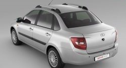 3 059 р. Рейлинги Petroil Tuning на автомобиль Лада Гранта 2190 седан дорестайлинг (2011-2017) (Серебристые)  с доставкой в г. Санкт‑Петербург. Увеличить фотографию 2