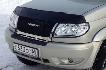 11 899 р. Решетка радиатора CrTuning  Уаз Патриот ( 3163 5 дв.,  23632) (2005-2014) дорестайлинг, дорестайлинг пикап (Сетка черная, С надписью PATRIOT, Неокрашенная)  с доставкой в г. Санкт‑Петербург. Увеличить фотографию 6