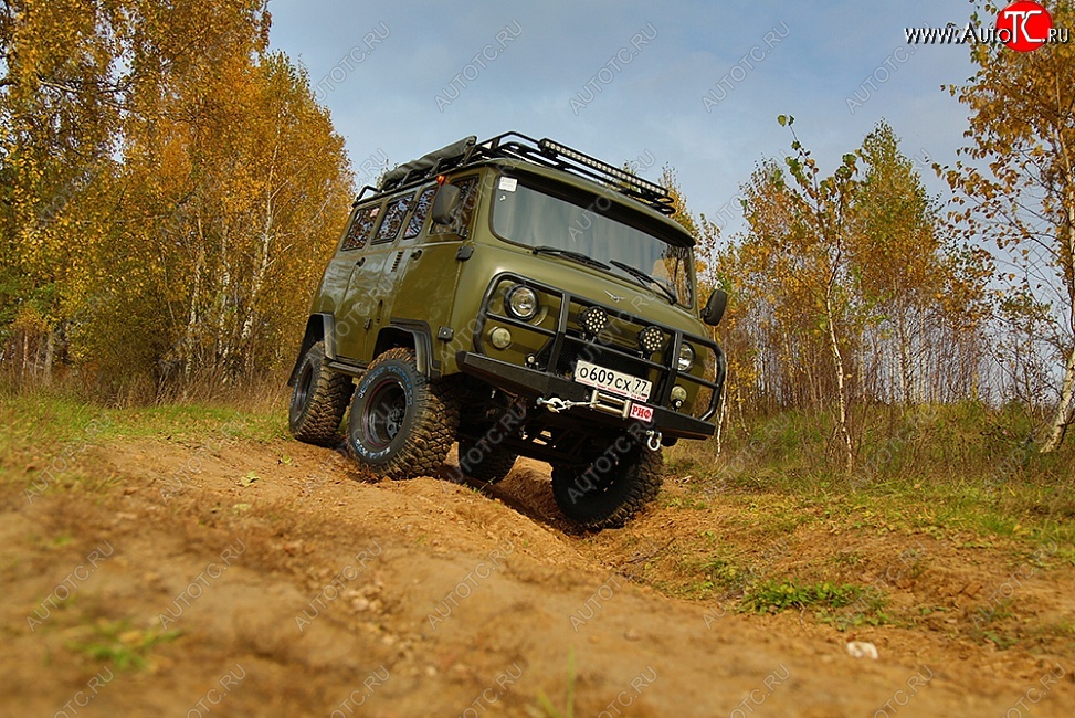 27 649 р. Бампер передний РИФ (силовой) Уаз Буханка 452 2206 микроавтобус (1965-2024) (С защитной дугой, без внутренних усилителей)  с доставкой в г. Санкт‑Петербург