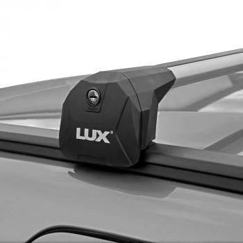 8 249 р. Багажник на интегрированные рейлинги LUX SCOUT Volvo XC60  дорестайлинг (2008-2013) (черные поперечины)  с доставкой в г. Санкт‑Петербург. Увеличить фотографию 4