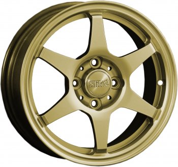 12 799 р. Кованый диск Slik Classik 6x14 (Металлик золотой) Nissan Sunny N16 (2007-2011) 4x114.3xDIA66.1xET35.0 (Цвет: Металлик золотой). Увеличить фотографию 1