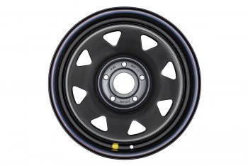 8 449 р. Штампованый диск OFF-ROAD Wheels (усиленный, треугольник мелкий) 8.0x17   (Цвет: черный)  с доставкой в г. Санкт‑Петербург. Увеличить фотографию 2