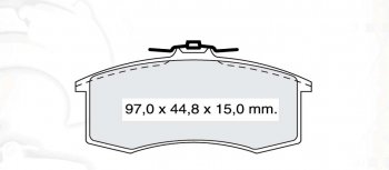 669 р. Колодка переднего дискового тормоза DAFMI  Лада Ока 1111 (1988-2008)  с доставкой в г. Санкт‑Петербург. Увеличить фотографию 3