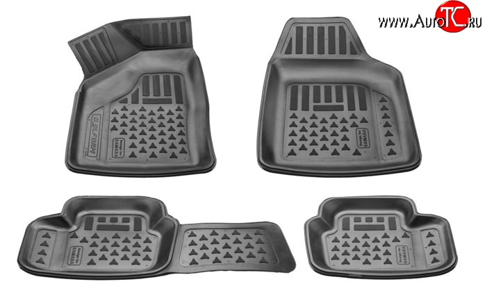1 139 р. Комплект ковриков в салон Delform 4 шт. (полиуретан) Лада 2113 (2004-2013)  с доставкой в г. Санкт‑Петербург