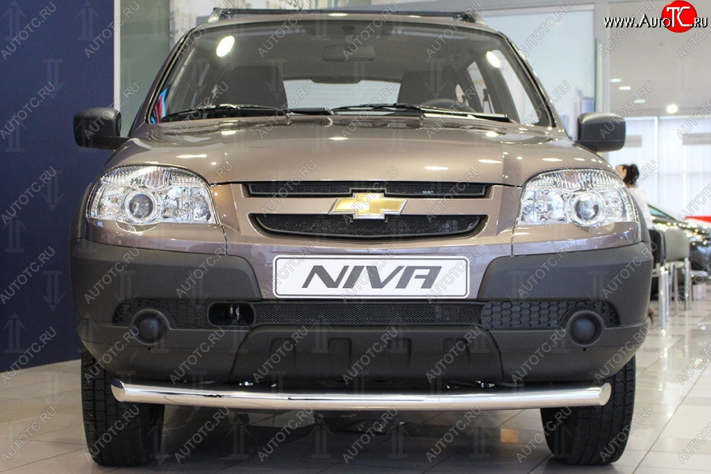 2 199 р. Защитная сетка на бампер Russtal (черная, 3 части) Chevrolet Niva 2123 дорестайлинг (2002-2008)  с доставкой в г. Санкт‑Петербург