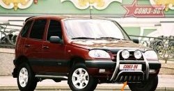 8 549 р. Защита переднего бампера нижняя Souz-96 Акула. Chevrolet Niva 2123 дорестайлинг (2002-2008)  с доставкой в г. Санкт‑Петербург. Увеличить фотографию 1