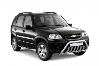 5 749 р. Рейлинги Petroil Tuning Усиленные  Chevrolet Niva  2123 (2009-2020), Лада 2123 (Нива Шевроле) (2002-2021), Лада Нива Трэвел (2021-2024) (Черный муар)  с доставкой в г. Санкт‑Петербург. Увеличить фотографию 1