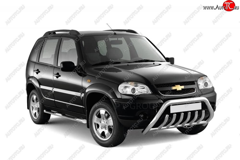 5 749 р. Рейлинги Petroil Tuning Усиленные  Chevrolet Niva  2123 (2009-2020), Лада 2123 (Нива Шевроле) (2002-2021), Лада Нива Трэвел (2021-2024) (Черный муар)  с доставкой в г. Санкт‑Петербург