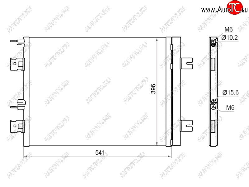 3 999 р. Радиатор кондиционера SAT Nissan Almera седан G15 (2012-2019)  с доставкой в г. Санкт‑Петербург