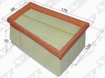 Фильтр воздушный двигателя SAT (139х175х70 mm) Nissan Almera (седан), Kubistar, Primastar, Terrano (D10), Renault Clio (CB,  BB), Duster (HS), Espace (4), Kangoo (KC,  KW0), Laguna (2 X74), Megane (BA,DA,LA,  LA,  BA,LA,  седан,  хэтчбэк 5 дв.,  универсал), Sandero ((B8)), Sandero Stepway ((B8)), Scenic (1), Trafic (X83), Лада Ларгус