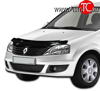 2 369 р. Дефлектор капота NovLine Renault Logan 1 дорестайлинг (2004-2010)  с доставкой в г. Санкт‑Петербург