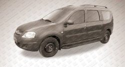 24 799 р. Алюминиевые пороги Slitkoff Optima Black  Лада Ларгус (2012-2024) дорестайлинг R90, рестайлинг R90  с доставкой в г. Санкт‑Петербург. Увеличить фотографию 2