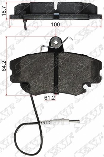 Колодки тормозные SAT (передние, с ABS) Renault Laguna X91 лифтбэк дорестайлинг (2007-2011)