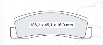 659 р. Колодка переднего дискового тормоза DAFMI (SM)  Chevrolet Niva (2123), ВИС 2346 (бортовой,  фургон,), 23461 (бортовой,  фургон,), Лада 2123 (Нива Шевроле), Нива 4х4 (2121), нива 4х4 (2131,  2329,  2121-80,  2121 Бронто,  2121,  2121 (Legend))  с доставкой в г. Санкт‑Петербург. Увеличить фотографию 3