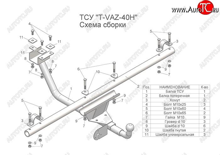 4 099 р. Фаркоп Urban Лидер Плюс (разборной, шар тип Н)  Лада Нива 4х4  2121 - нива 4х4 ( 2131,  2121-80) (Без электропакета)  с доставкой в г. Санкт‑Петербург