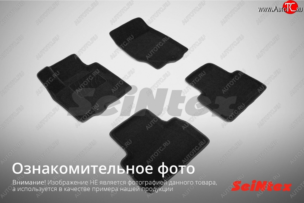 4 399 р. Износостойкие коврики в салон SeiNtex Premium 3D 4 шт. (ворсовые, черные)  Лада Веста ( 2180,  SW 2181) - Веста Кросс ( 2181,  2180)  с доставкой в г. Санкт‑Петербург