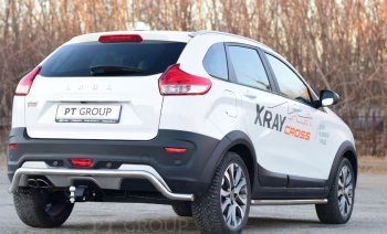 13 999 р. Защита порогов вогнутая Petroil Tuning (Ø51 мм)  Лада XRAY Cross (2018-2022) (Нержавеющая полированная сталь)  с доставкой в г. Санкт‑Петербург. Увеличить фотографию 2