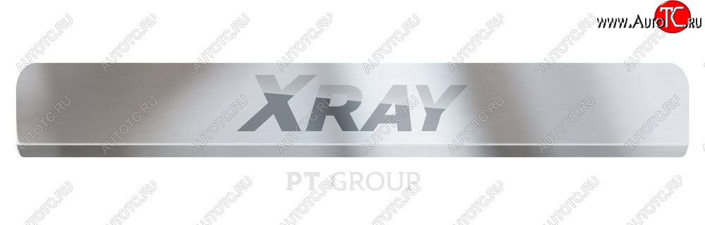 2 399 р. Пороги накладки в проем дверей Petroil Tuning Лада XRAY (2016-2022) (Нержавейка)  с доставкой в г. Санкт‑Петербург