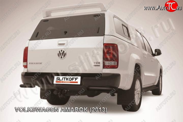 6 999 р. Уголки d57  Volkswagen Amarok (2009-2016) дорестайлинг (Цвет: серебристый)  с доставкой в г. Санкт‑Петербург