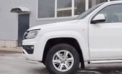 15 699 р. Защита переднего бампера (Ø63 мм, нержавейка) SLITKOFF Volkswagen Amarok рестайлинг (2016-2022)  с доставкой в г. Санкт‑Петербург. Увеличить фотографию 4