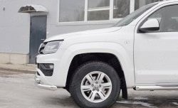 21 899 р. Защита переднего бампера (2 трубыØ76 и 63 мм, нержавейка) Russtal Volkswagen Amarok рестайлинг (2016-2022)  с доставкой в г. Санкт‑Петербург. Увеличить фотографию 4