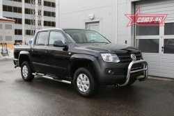 Защита переднего бампера Souz-96 (d76) Volkswagen Amarok дорестайлинг (2009-2016)