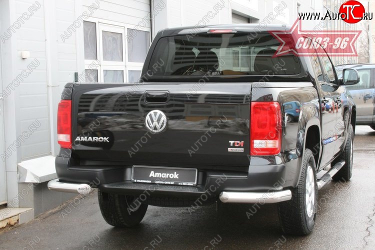 12 779 р. Защита заднего бампера Souz-96 (d76) Volkswagen Amarok дорестайлинг (2009-2016)  с доставкой в г. Санкт‑Петербург