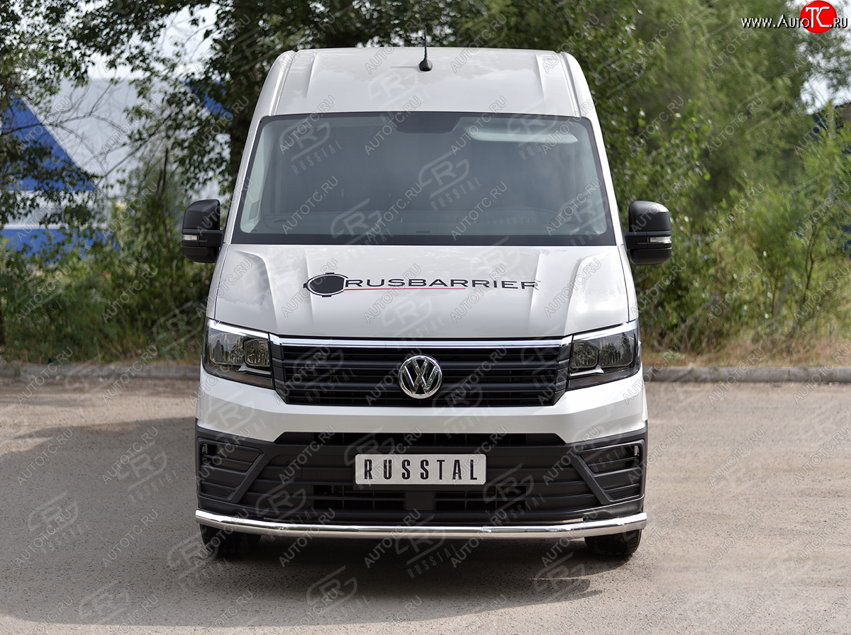 20 999 р. Защита переднего бампера (Ø63 мм, нержавейка) SLITKOFF  Volkswagen Crafter  2 (2017-2024)  с доставкой в г. Санкт‑Петербург