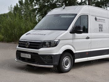 20 999 р. Защита переднего бампера (Ø63 мм, нержавейка) SLITKOFF  Volkswagen Crafter  2 (2017-2024)  с доставкой в г. Санкт‑Петербург. Увеличить фотографию 2