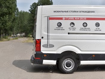 16 999 р. Защита заднего бампера (Ø63 мм, нержавейка) SLITKOFF Volkswagen Crafter 2 (2017-2024)  с доставкой в г. Санкт‑Петербург. Увеличить фотографию 2