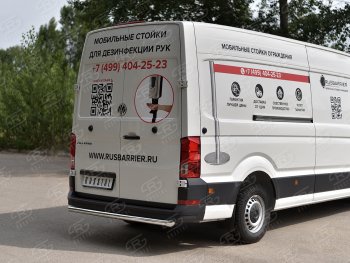 16 999 р. Защита заднего бампера (Ø63 мм, нержавейка) SLITKOFF Volkswagen Crafter 2 (2017-2024)  с доставкой в г. Санкт‑Петербург. Увеличить фотографию 3